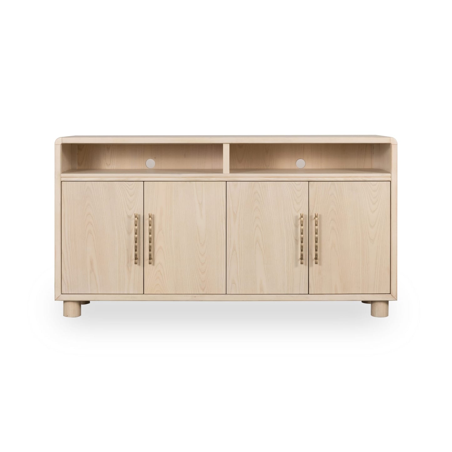 Modus Zinnia Four Door Two Shelf Sideboard in White Sand