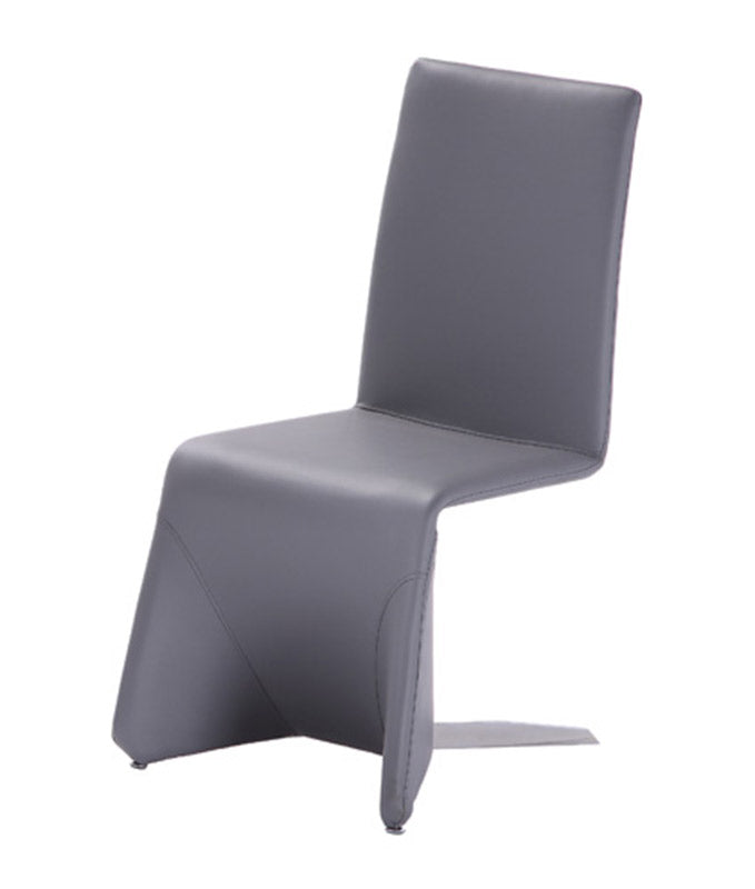 Nisse Contemporary Grey Leatherette Dining Chair