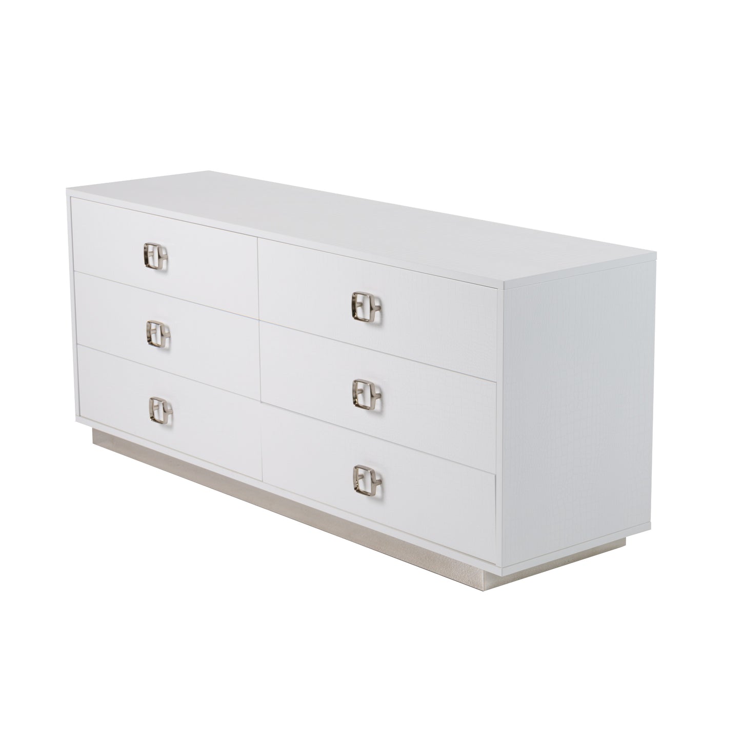 Victoria Modern White Crocodile Dresser