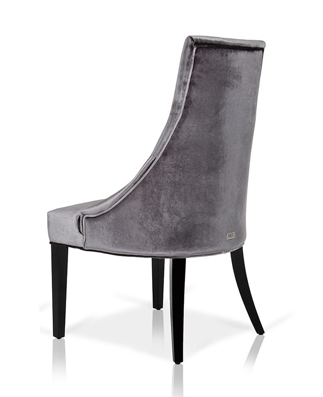 Charlotte Grey Velour Dining Chair