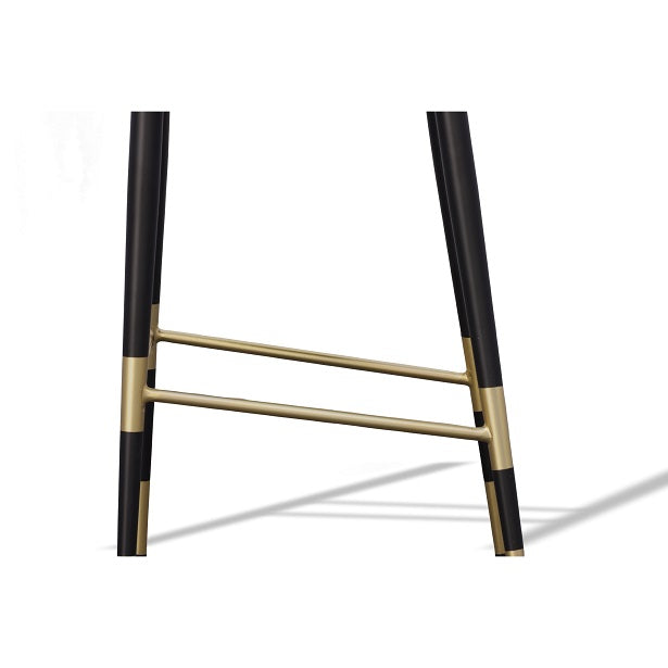 Modrest Adak Modern Glam Green with Black and Gold Barstool