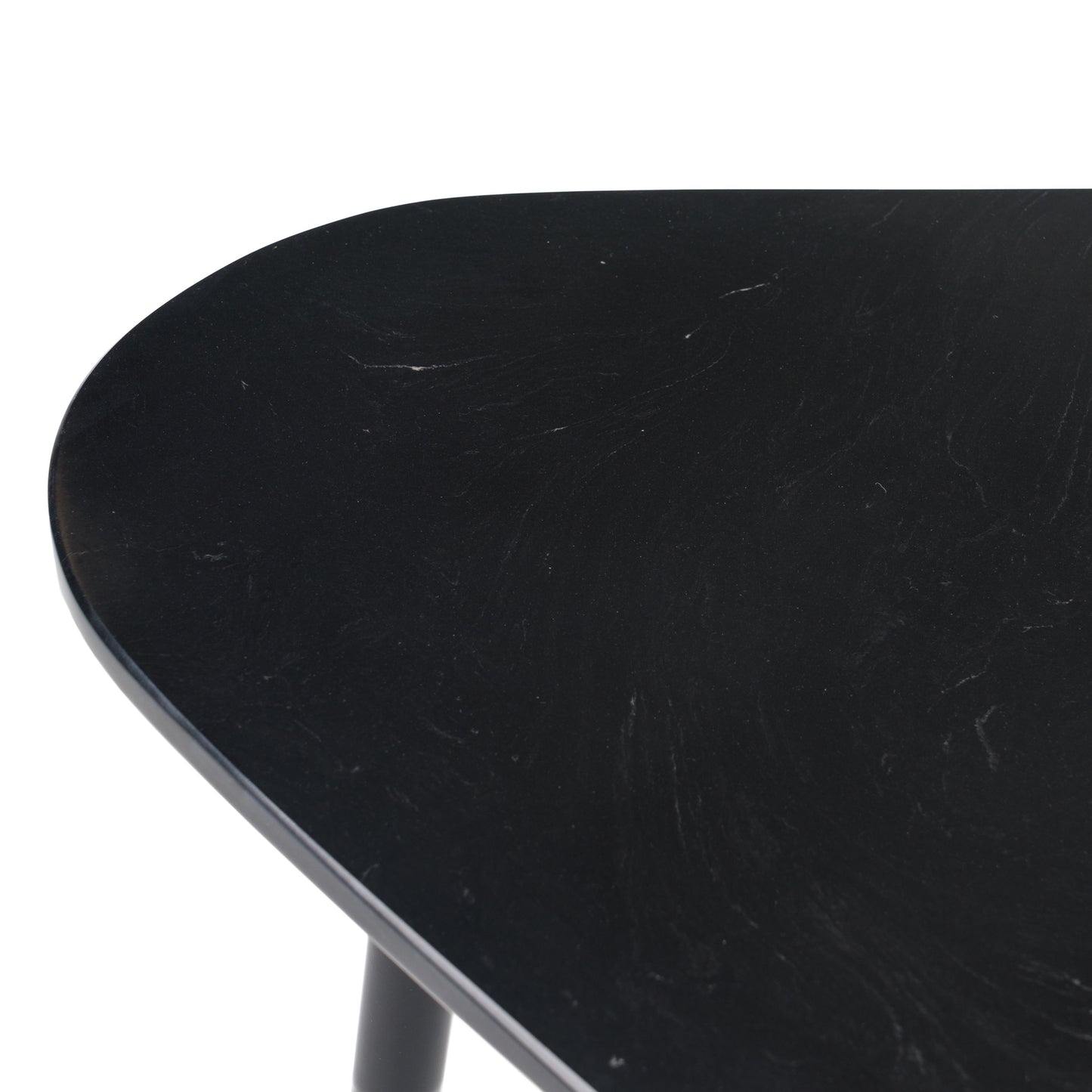 Modrest Andros Black Marble Black Metal Coffee Table