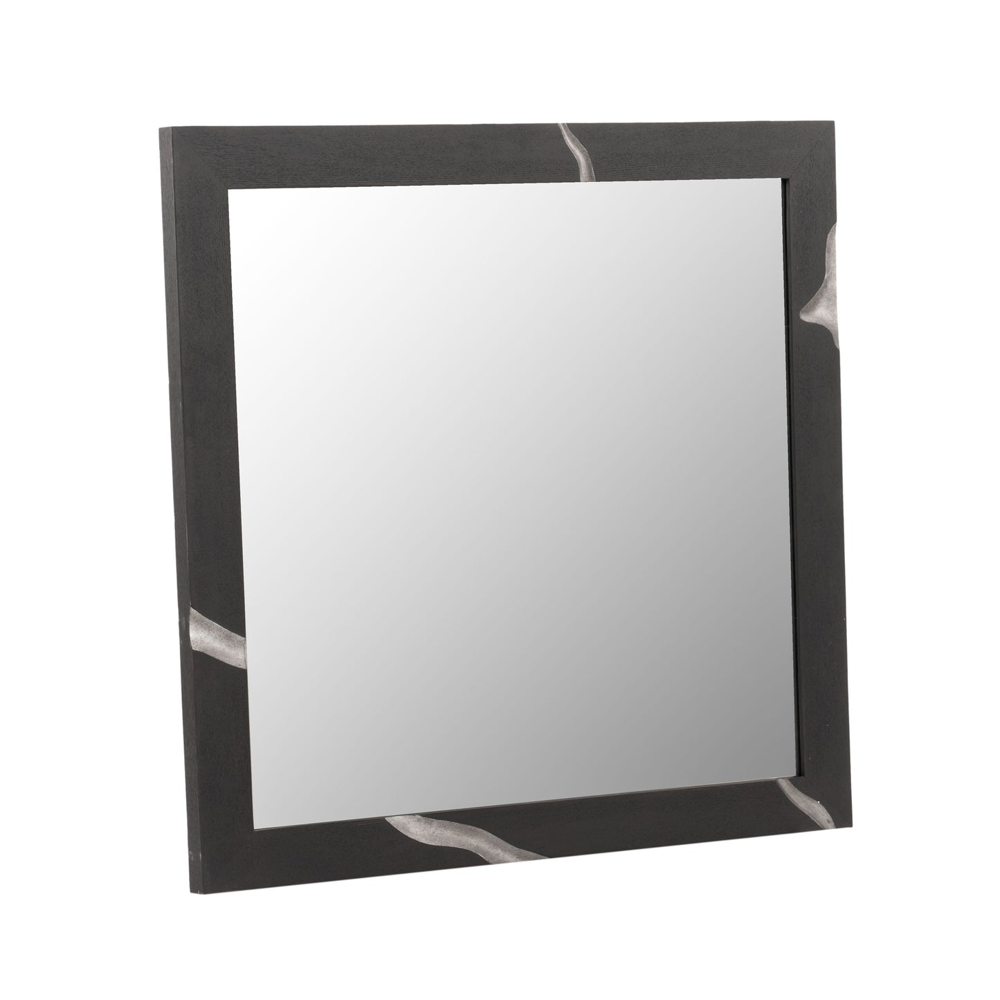 Modrest Aspen Modern Matte Brown Ash and Silver Mirror