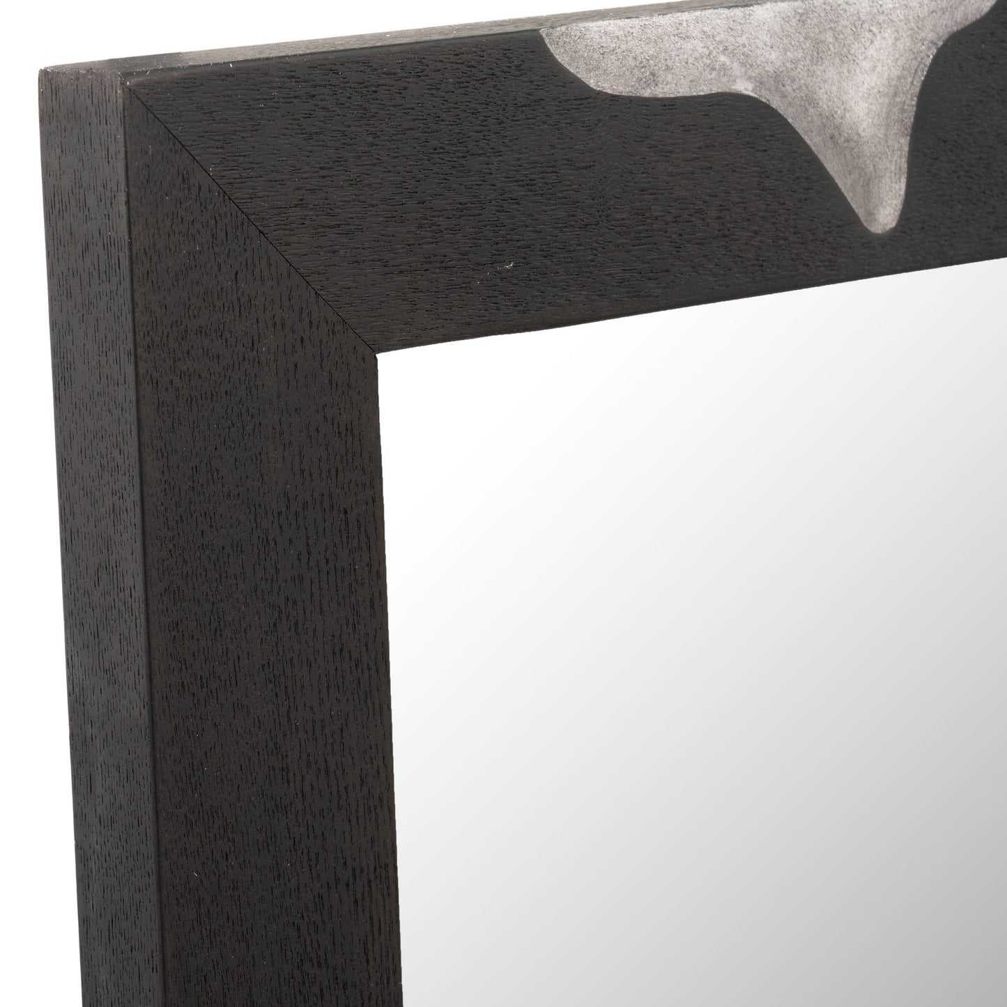Modrest Aspen Modern Matte Brown Ash and Silver Mirror