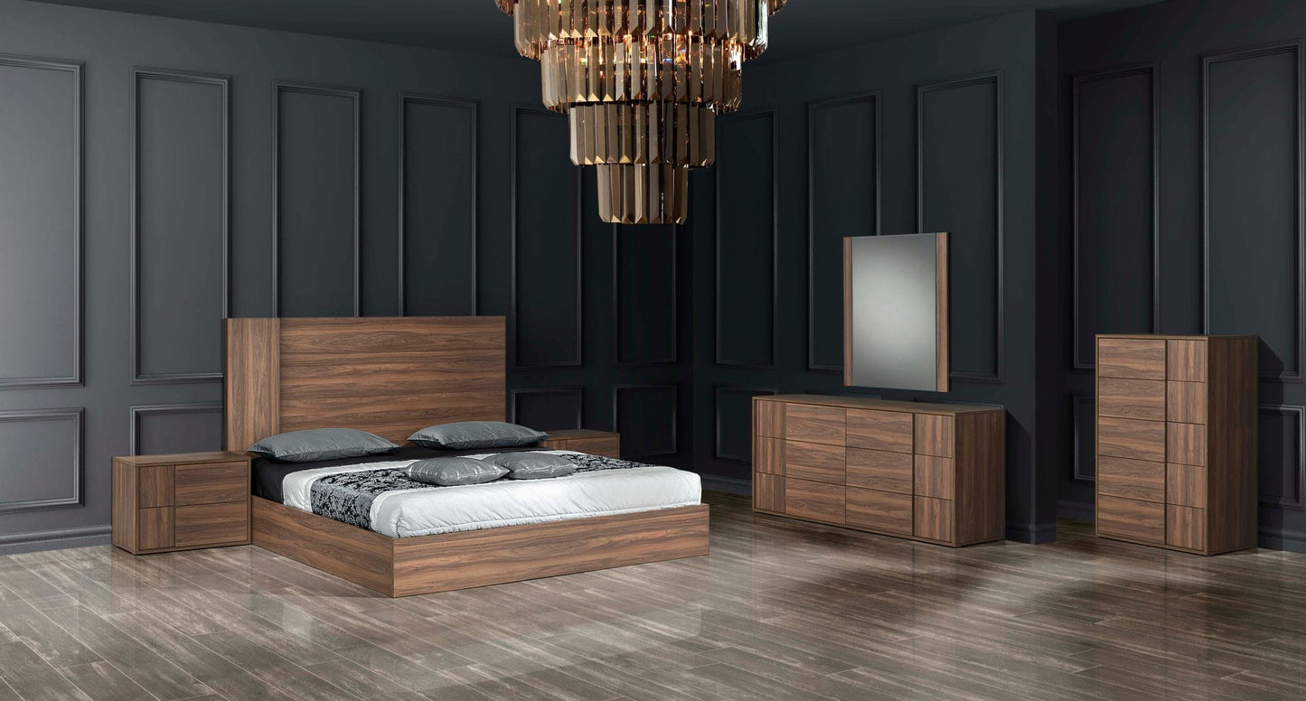 Nova Domus Asus Queen Italian Modern Walnut Bed