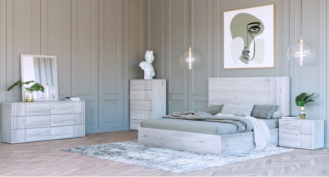 Nova Domus Asus Italian Modern White Washed Oak Mirror