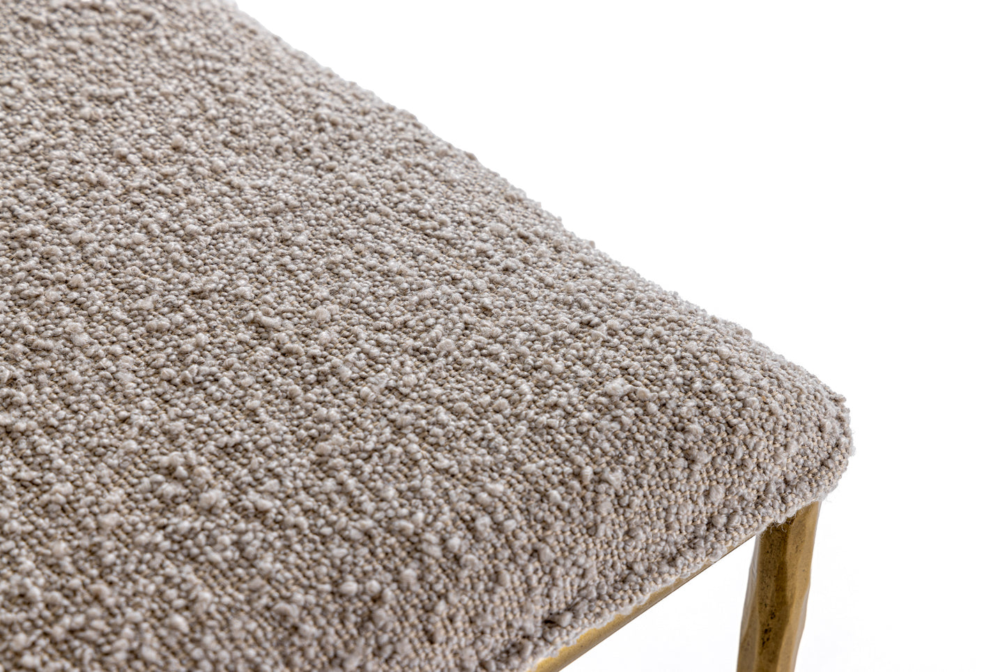 Modrest Atlanta Modern Beige Fabric and Brass Counter Chair