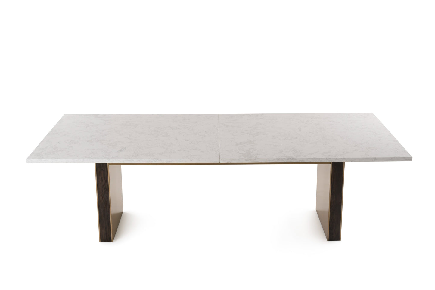 Modrest Auer White Marble and Gold Dining Table