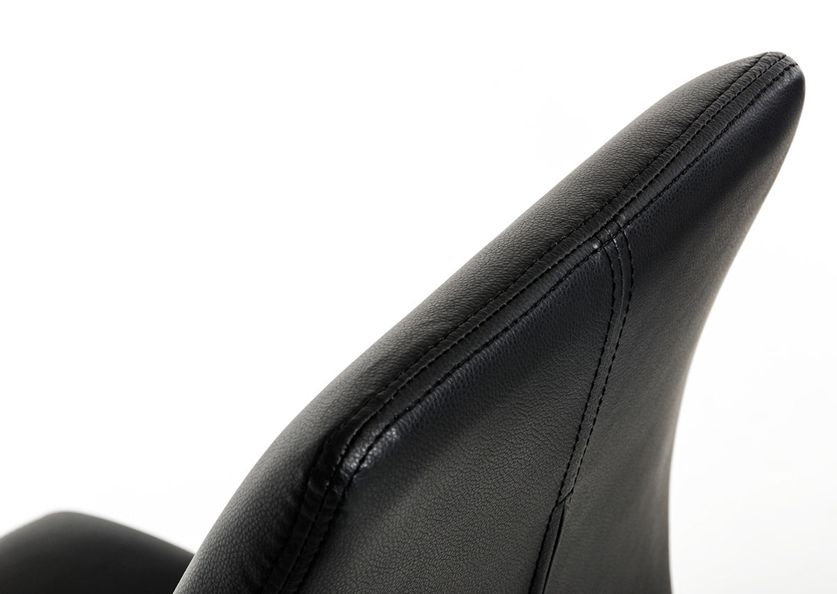 Nix Modern Black Leatherette Dining Chair