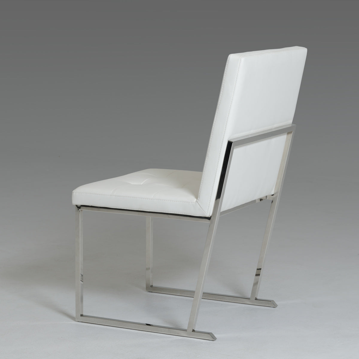 Click Modern White Leatherette Dining Chair