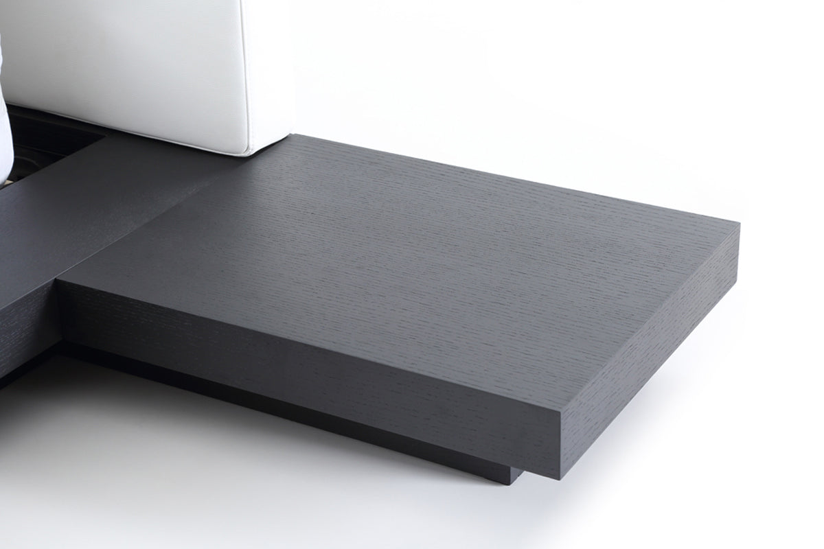 Modrest Opal Modern Wenge and White Platform Bed
