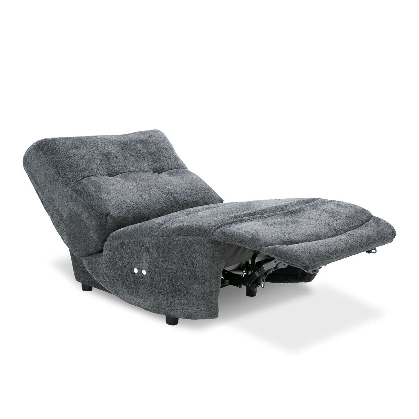 Divani Casa Basil Modern Dark Grey Fabric Small Electric Recliner Chair