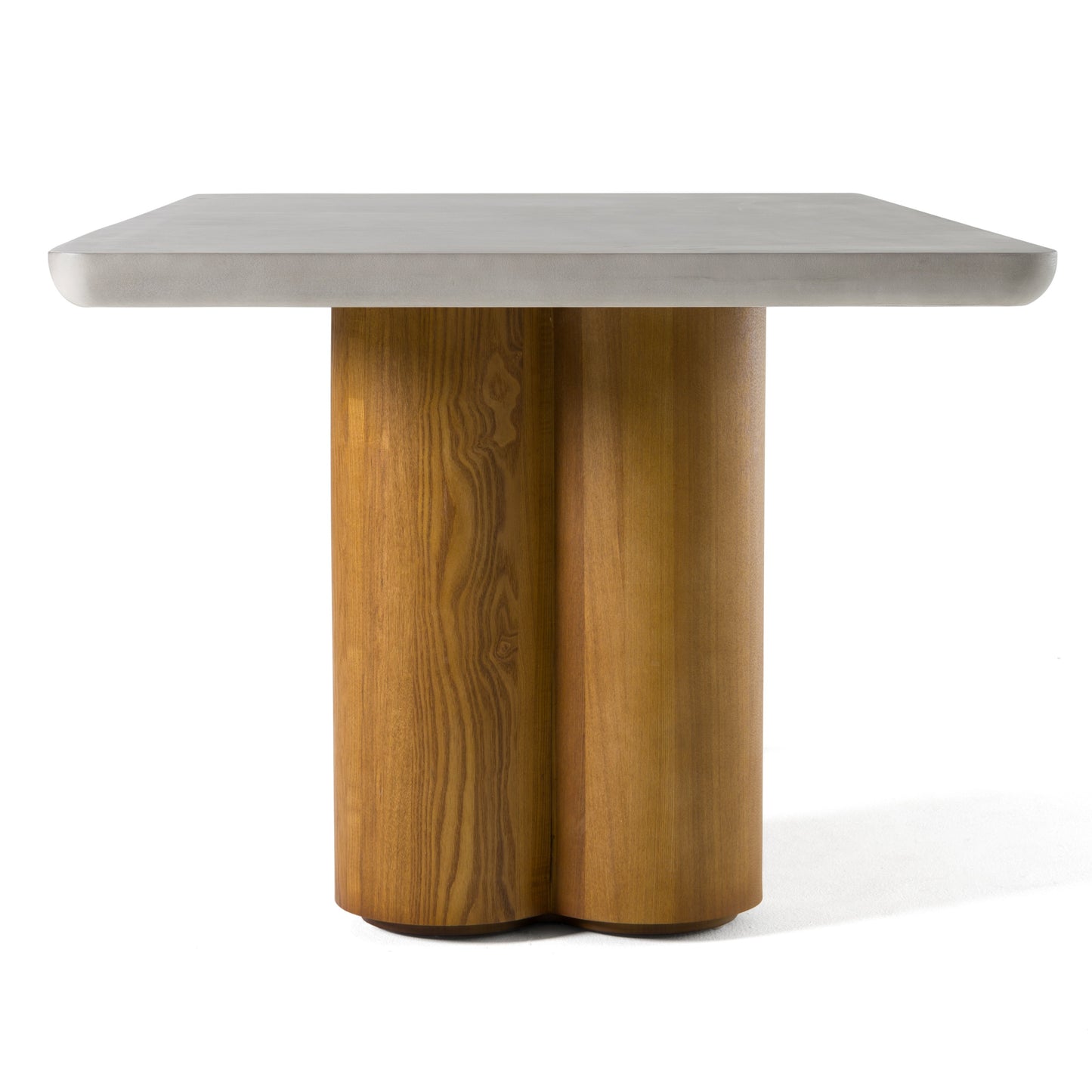 Modrest Bateman Modern Faux Concrete Walnut Dining Table