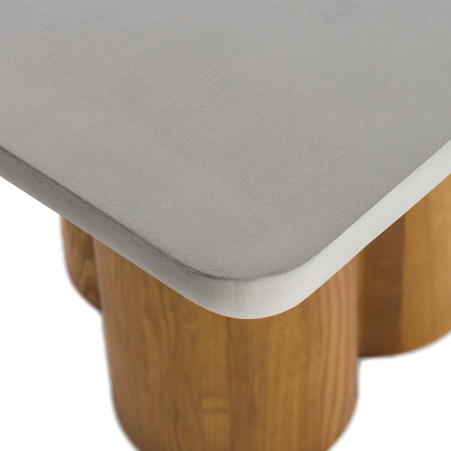 Modrest Bateman Modern Faux Concrete Walnut Dining Table