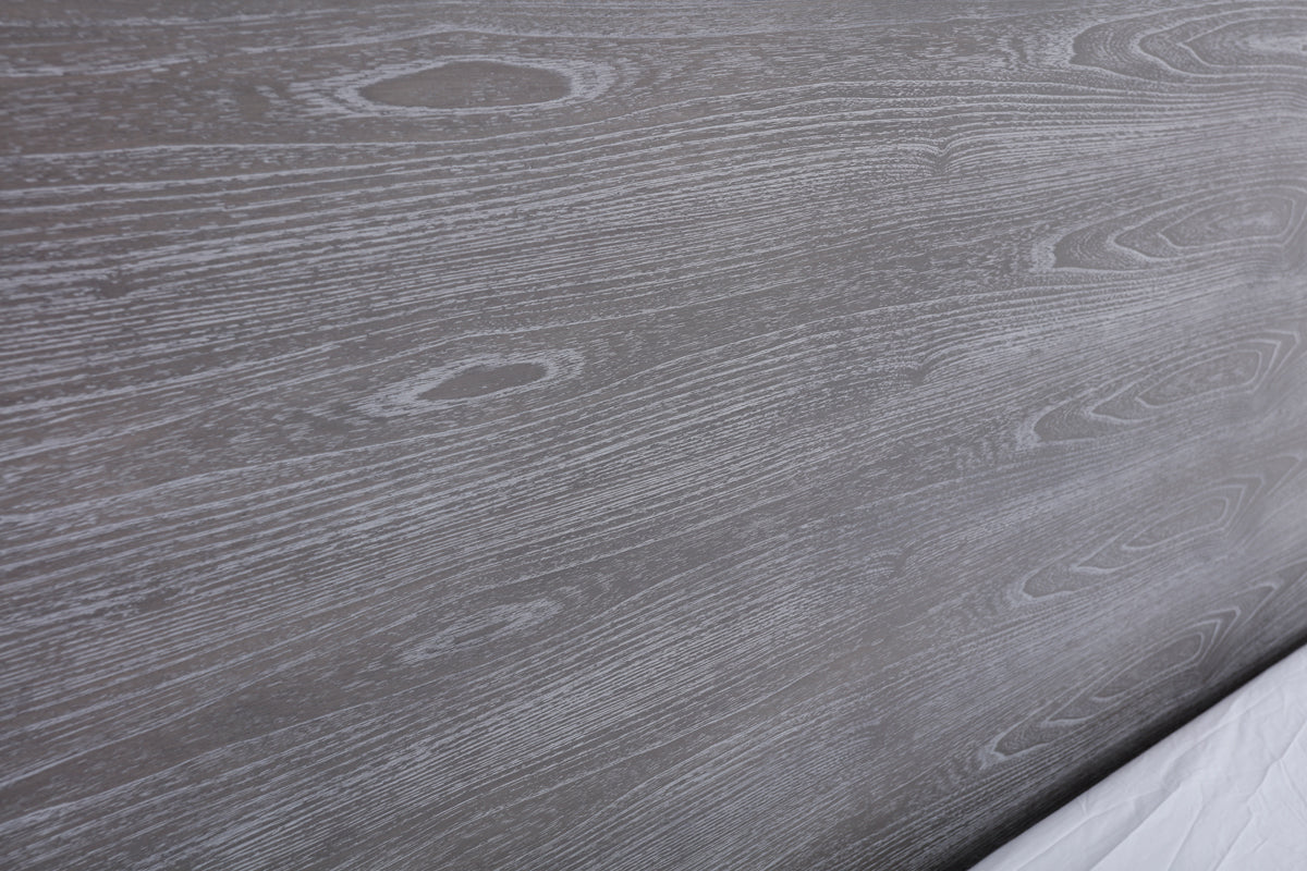 Modrest Charlene Modern Grey Elm and Stainless Steel Bedroom Set