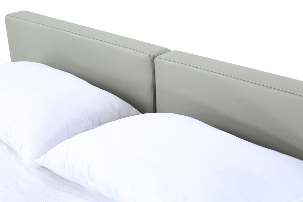 Modrest Opal Modern Wenge and Grey Platform Bed