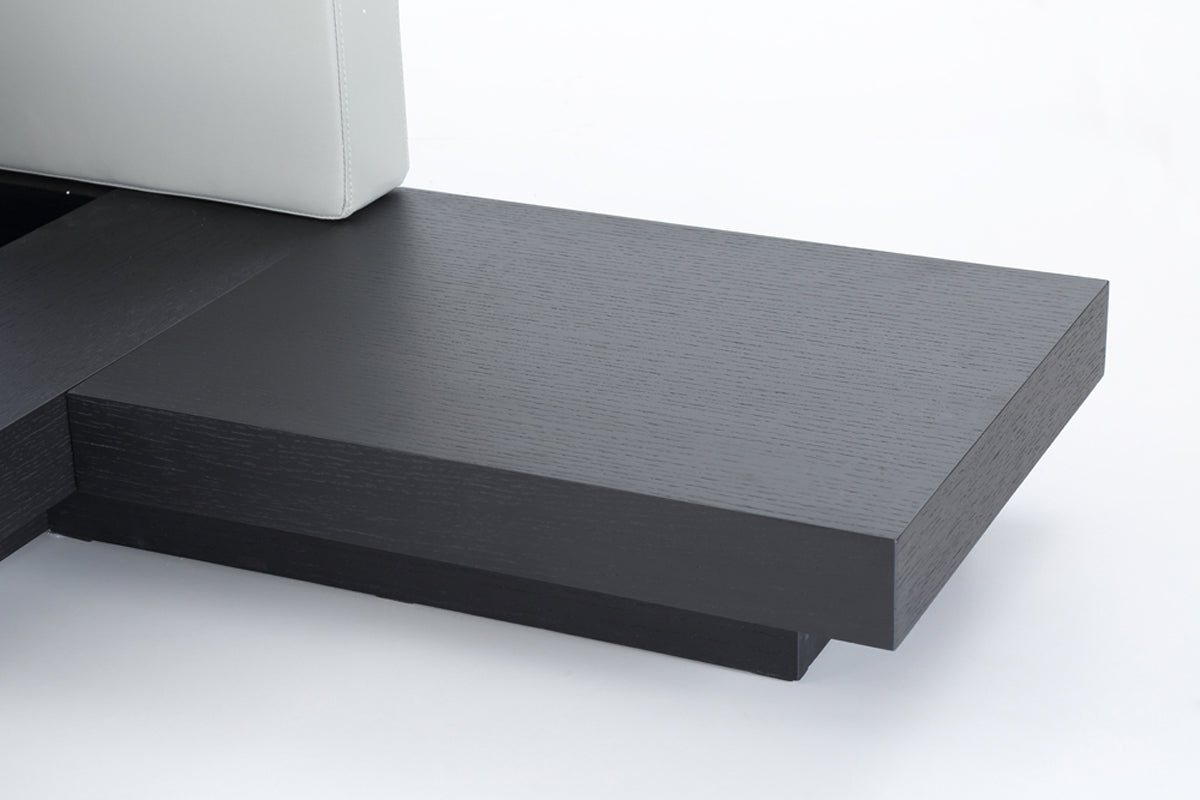 Modrest Opal Modern Wenge and Grey Platform Bed