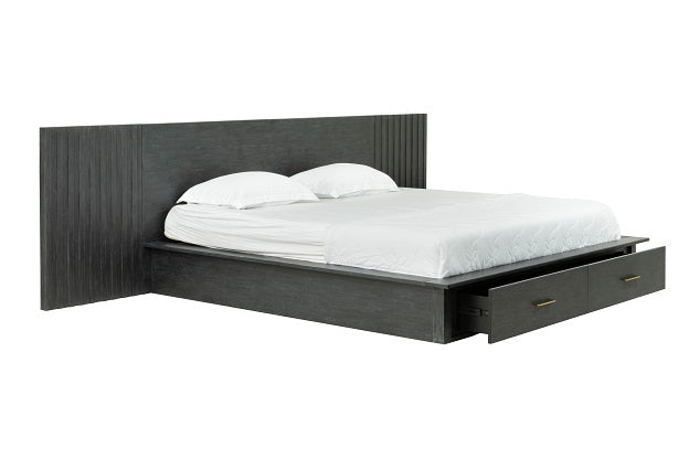 Modrest Manchester- Contemporary Platform Dark Grey EK Bed