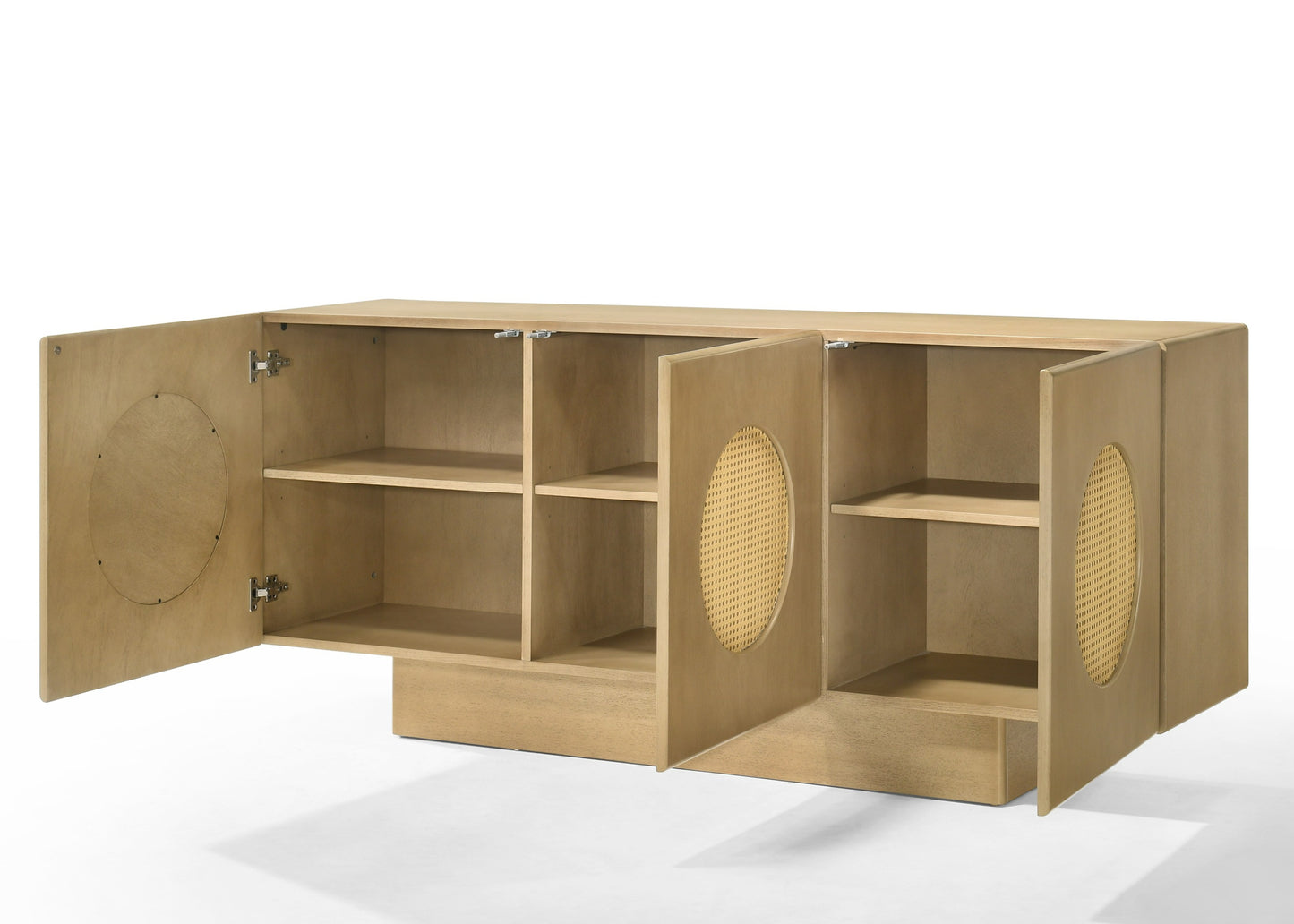Modrest Oshana Modern White Oak Dining Set