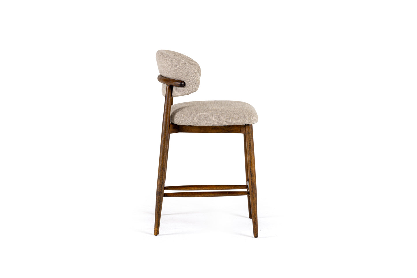 Modrest Blum Modern Beige Linen Counter Chair