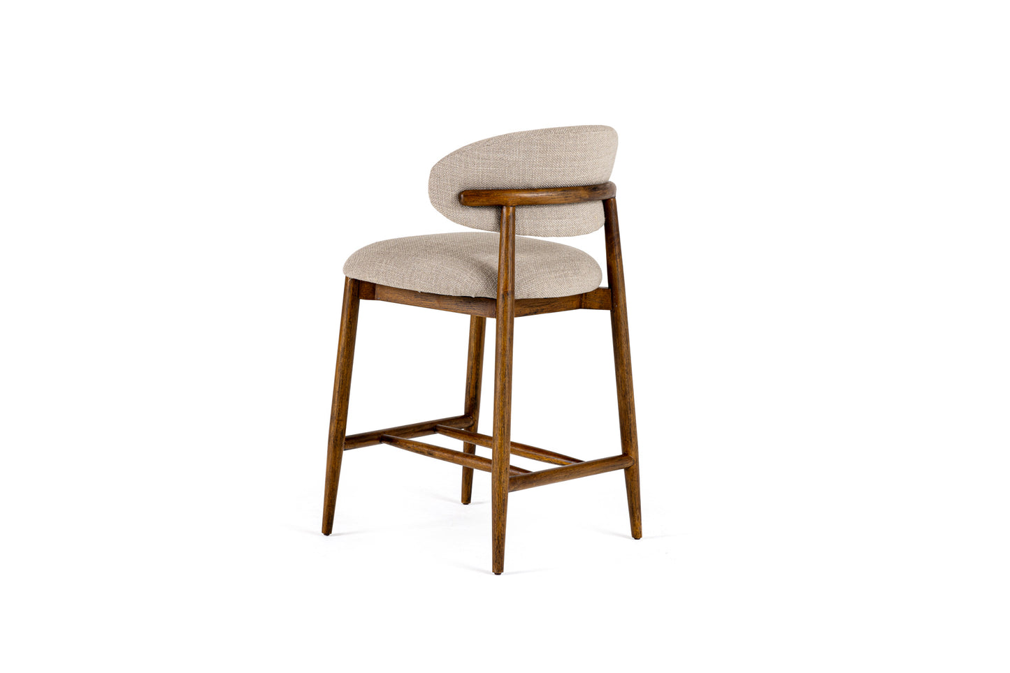 Modrest Blum Modern Beige Linen Counter Chair