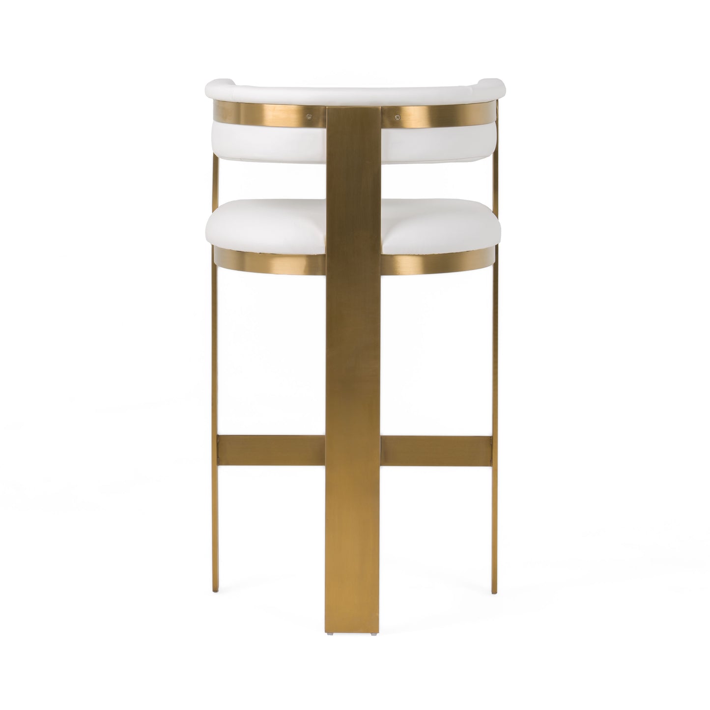 Modrest Boswell Modern White Matte Gold Barstool