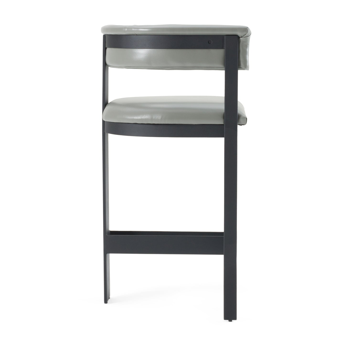 Modrest Boswell Modern Grey Faux Leather Black Counter Chair