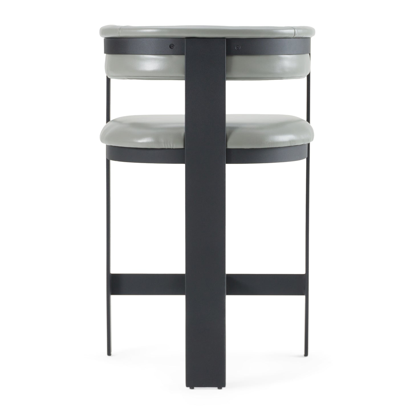 Modrest Boswell Modern Grey Faux Leather Black Counter Chair