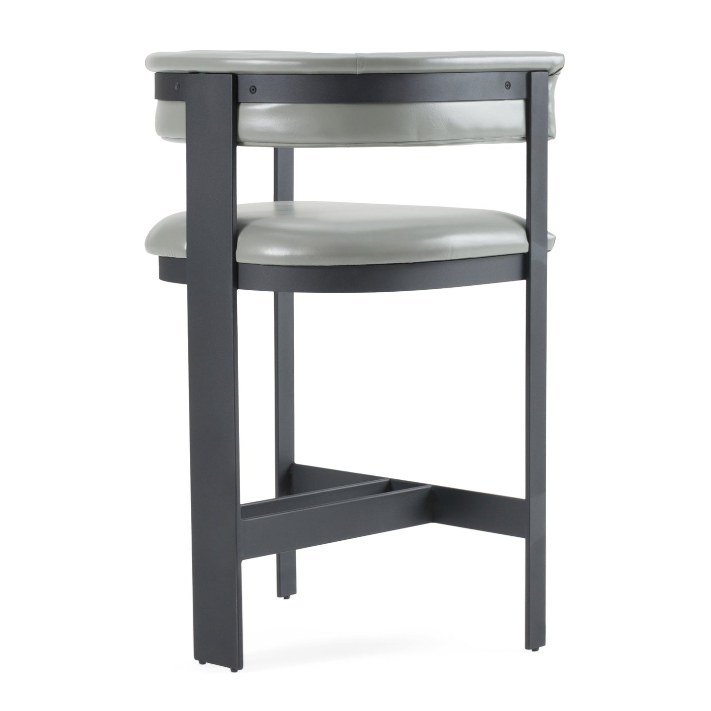 Modrest Boswell Modern Grey Faux Leather Black Counter Chair