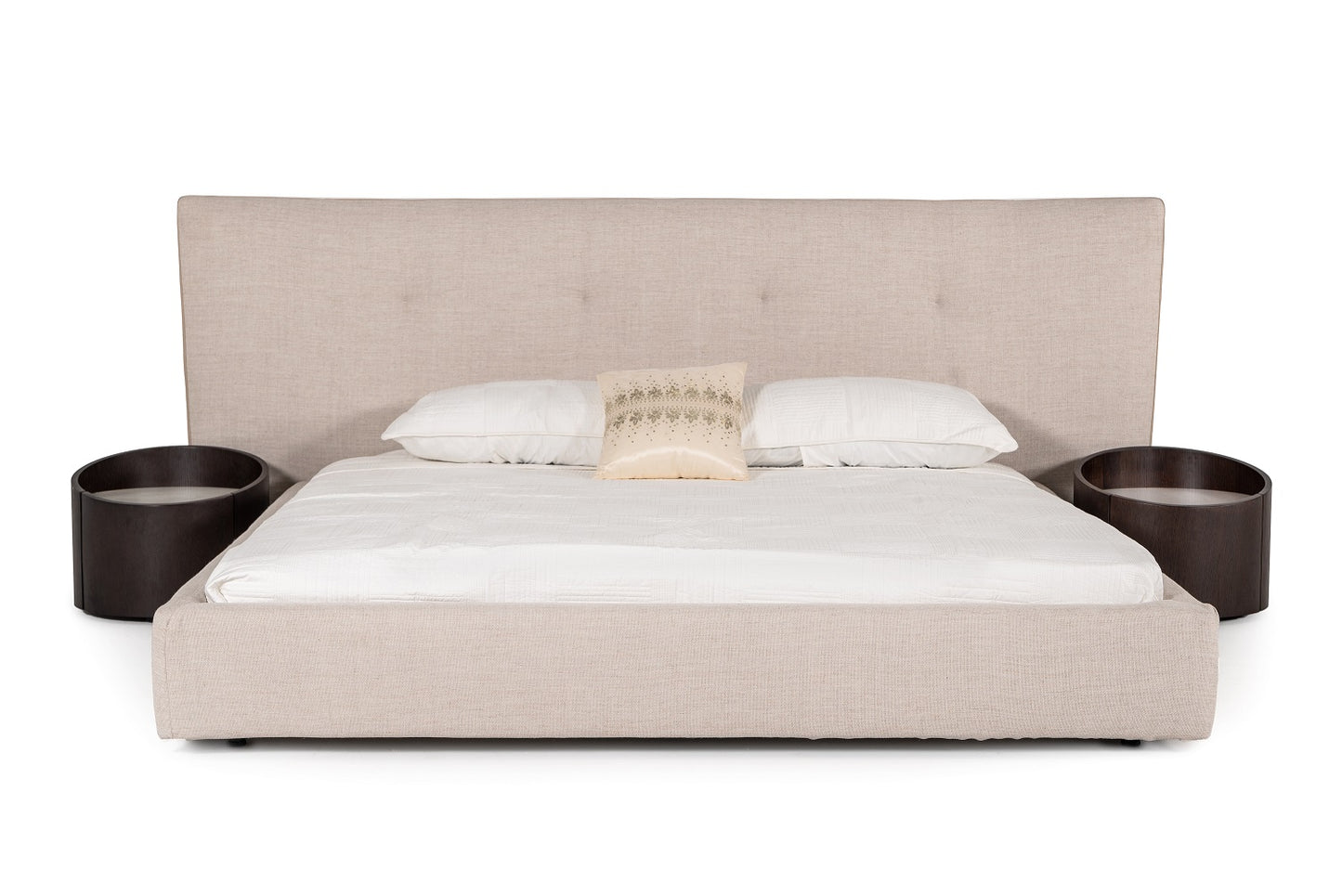 Modrest Brittany Queen Modern Grey Fabric Bed