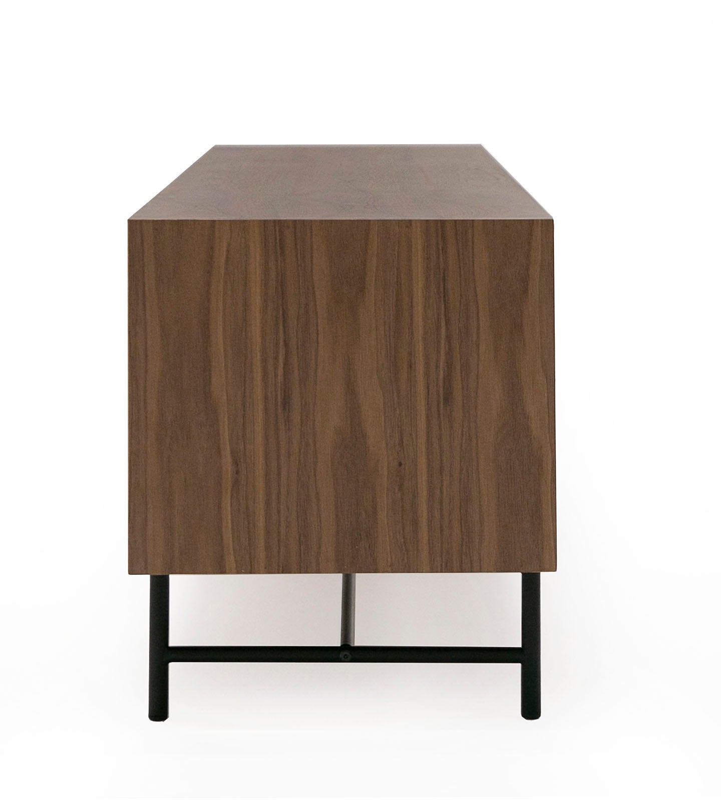 Modrest Bronson Mid-Century Modern Walnut and Grey TV Stand