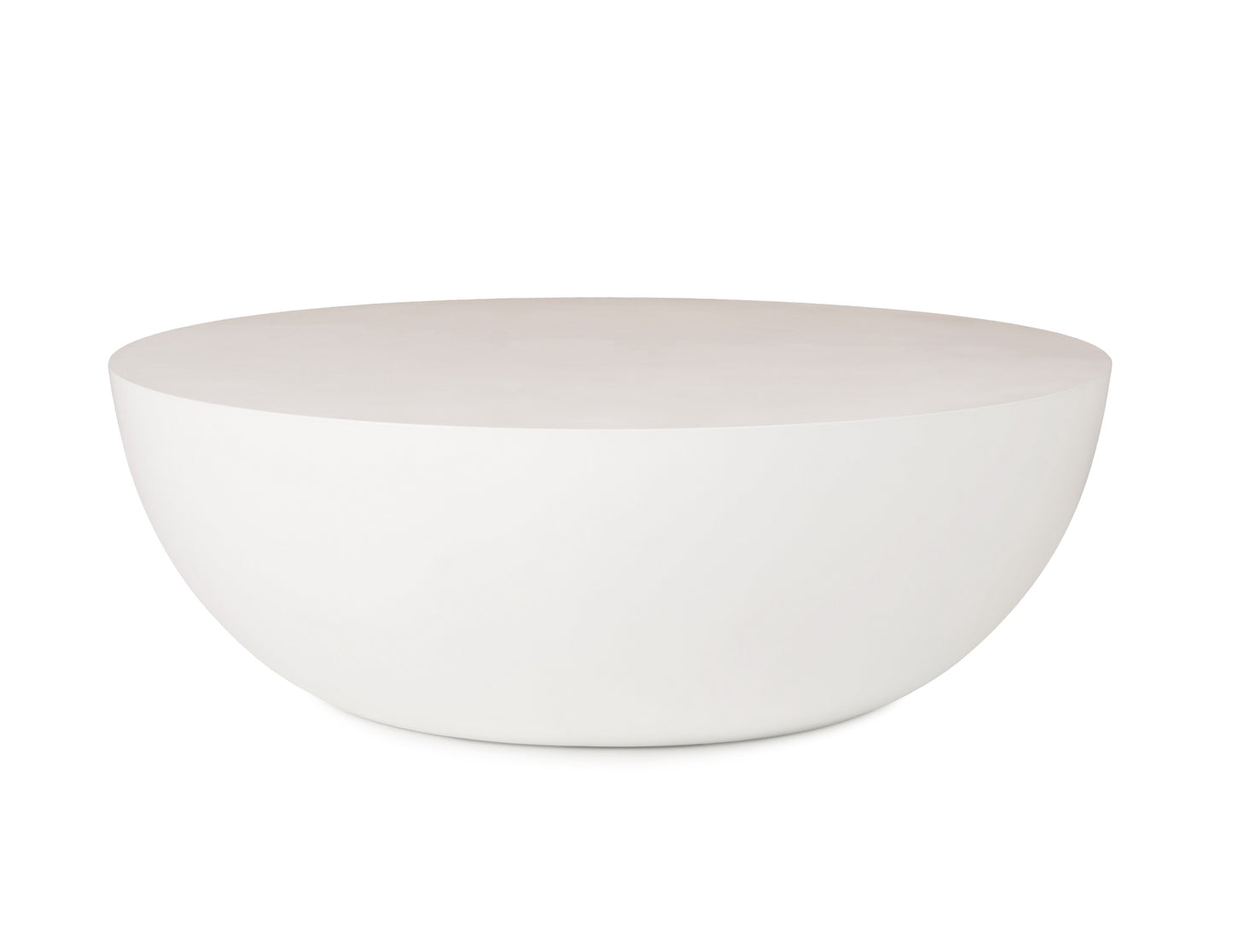 Modrest Bronte Modern White Concrete Round Coffee Table