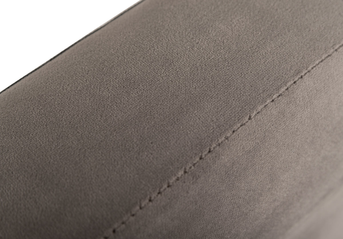 Nova Domus Bryan Modern Grey Velvet and Gold Bed
