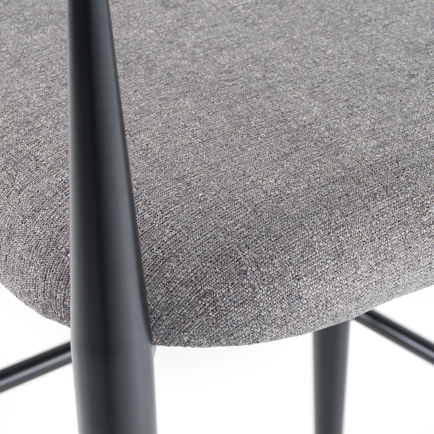 Modrest Buchtel Mid-Century Modern Medium Grey Gold Arm Black Bar Chair