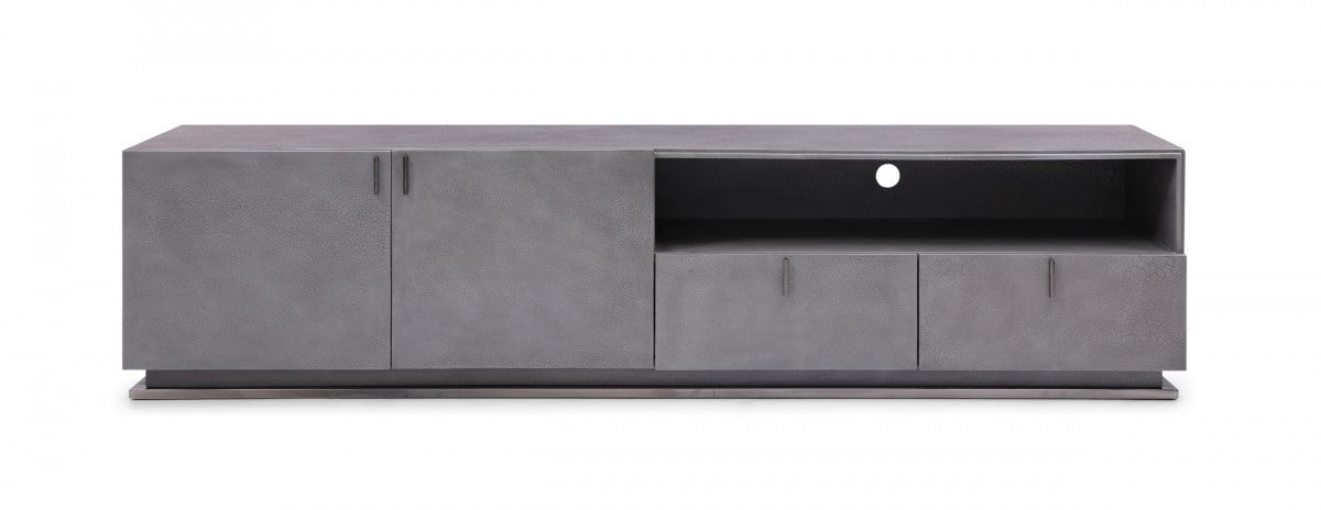 Modrest Buckley Modern Grey Crackle TV Stand