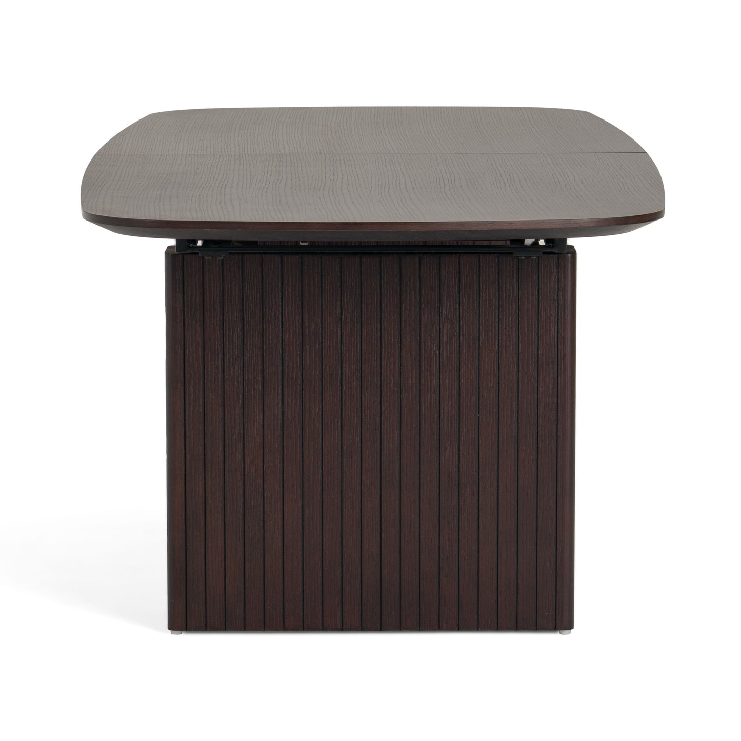 Modrest Calhoun Modern Smoked Oak Extendable Dining Table