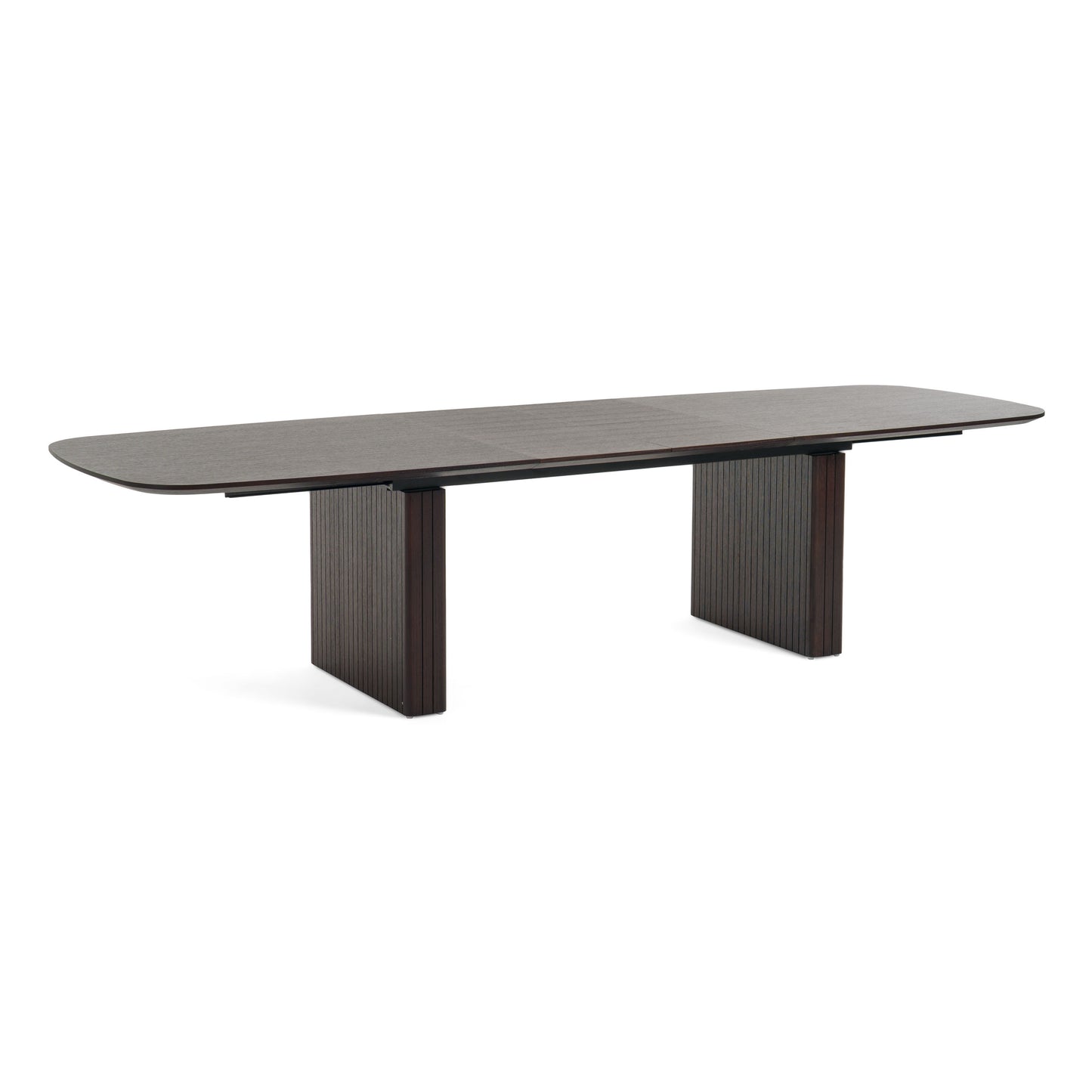 Modrest Calhoun Modern Smoked Oak Extendable Dining Table