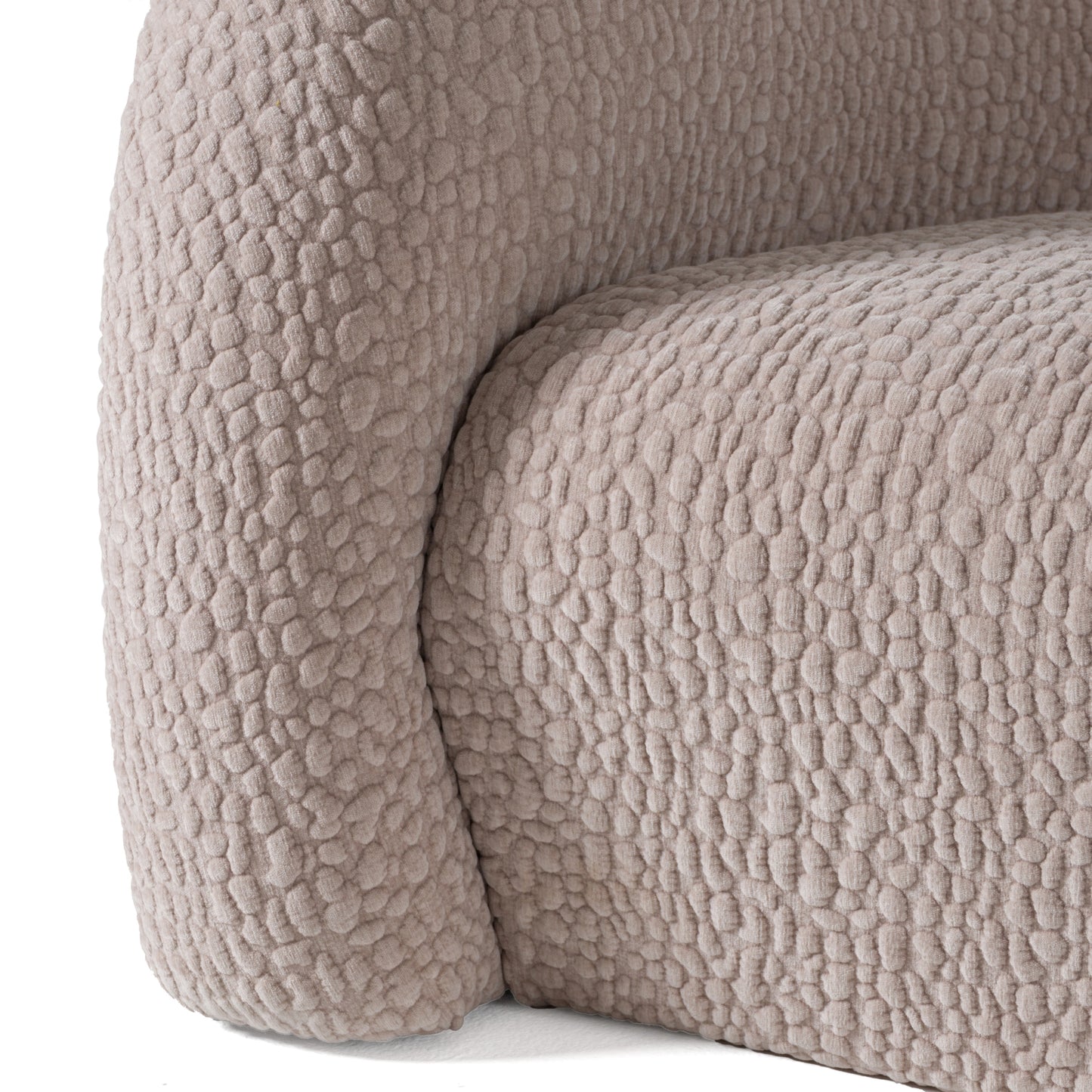 Divani Casa Calico Contemporary Beige Fabric 3-Seat Sofa