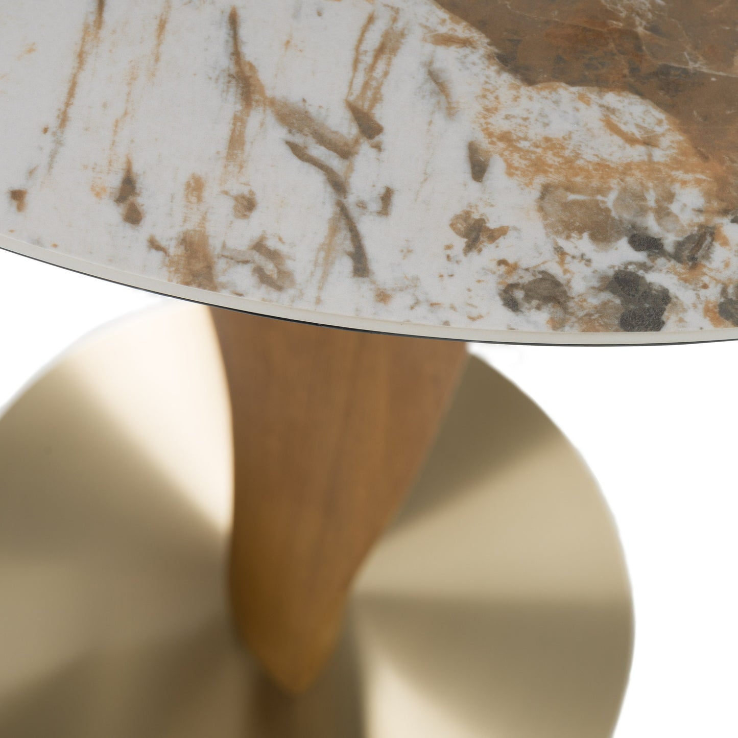 Modrest Calvary Mid-Century Modern Ceramic Walnut Bar Table