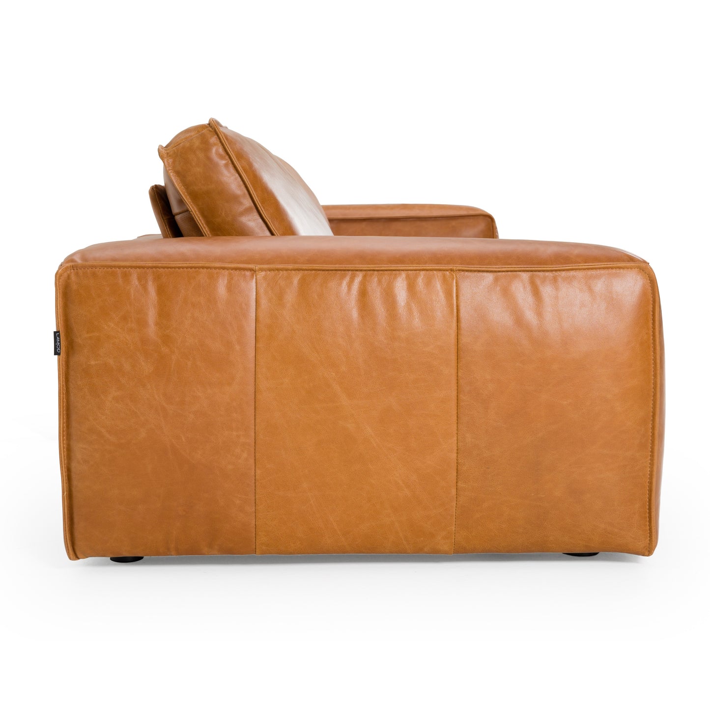 Divani Casa Cambria Modern Cognac Leather Sofa