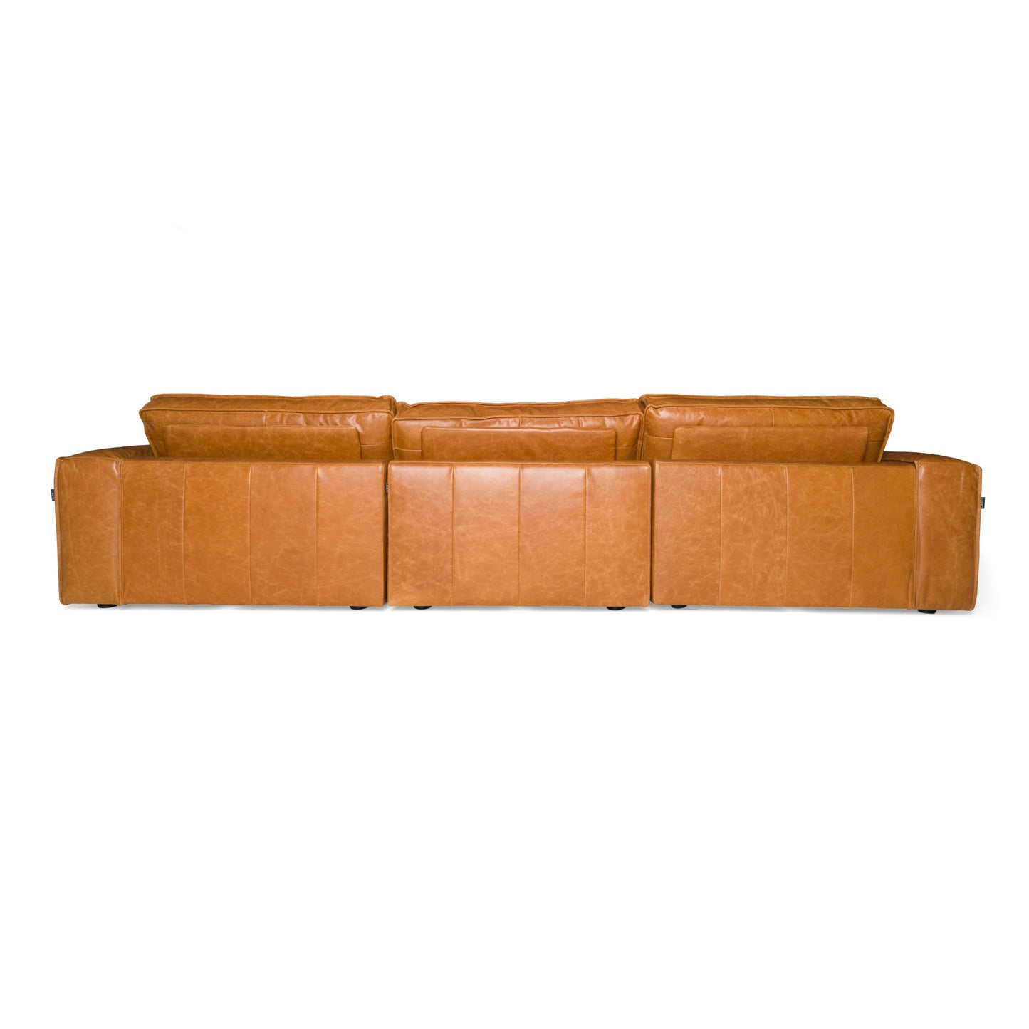 Divani Casa Cambria Modern Cognac Leather Sofa