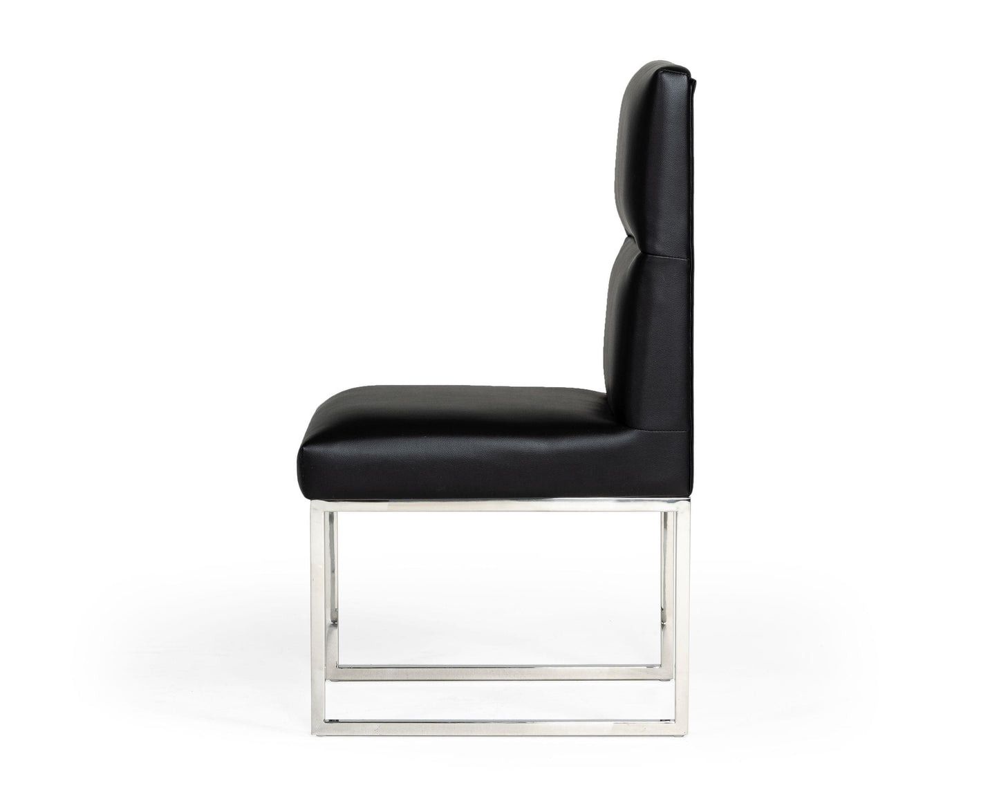 Carla Modern Black Leatherette Dining Chair