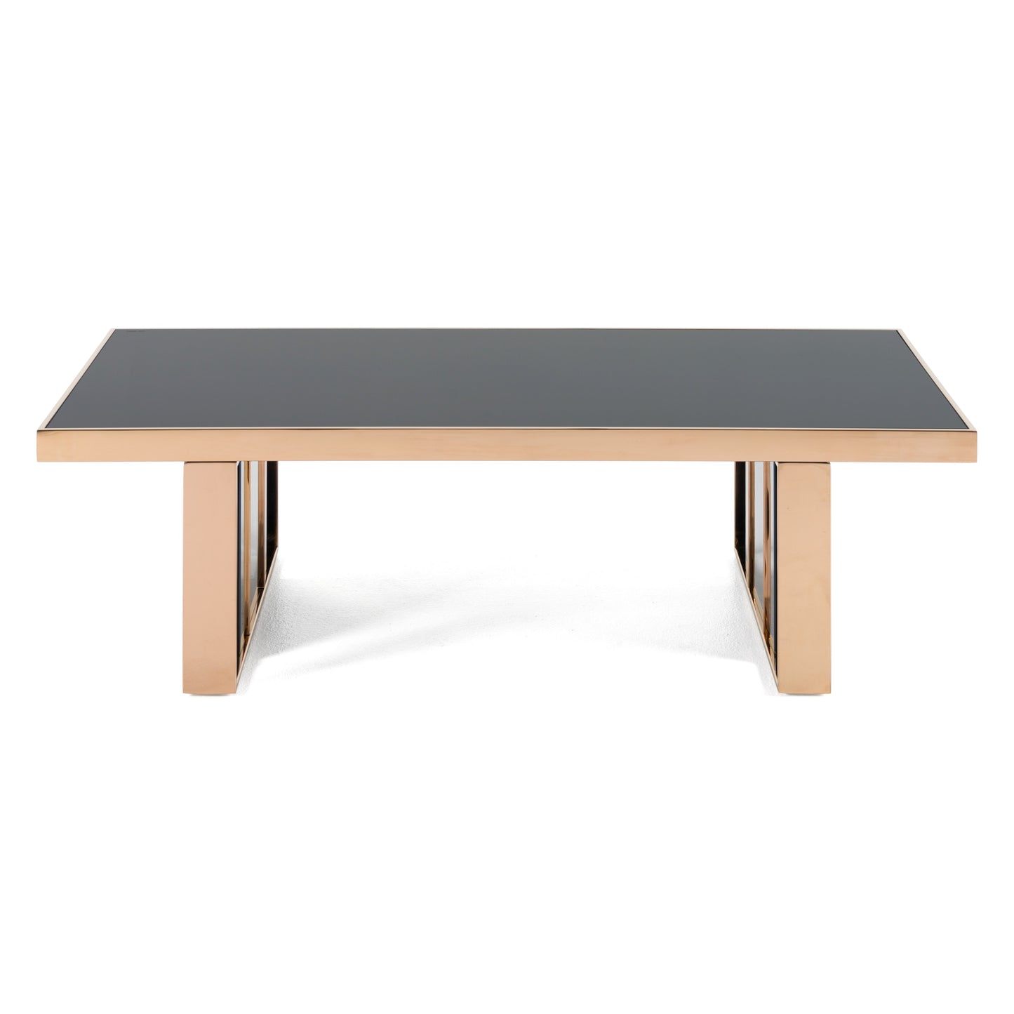 Nova Domus Cartier Modern Black and Rosegold Coffee Table