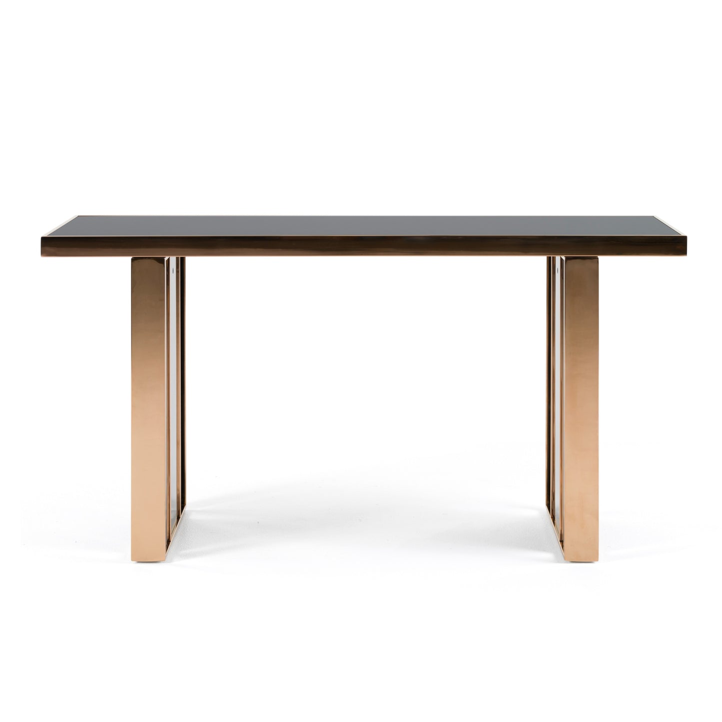 Nova Domus Cartier Modern Black and Rosegold Console Table