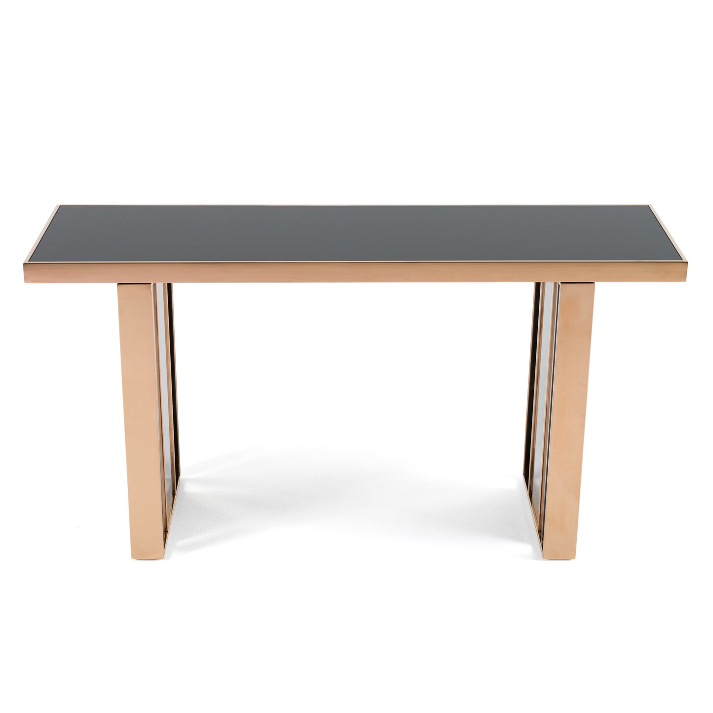 Nova Domus Cartier Modern Black and Rosegold Console Table