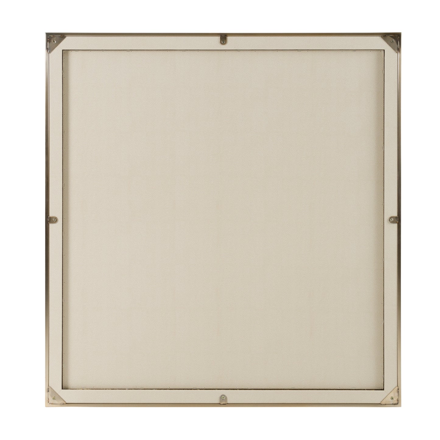 Nova Domus Cartier Modern Beige Shagreen Brushed Brass Mirror