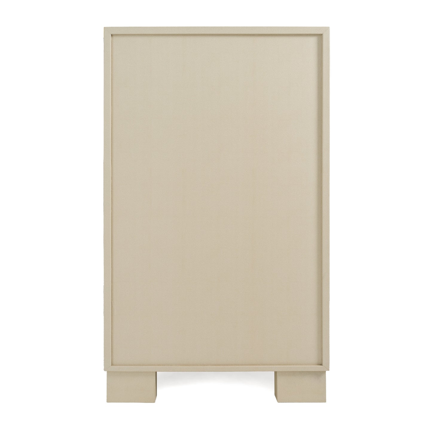 Nova Domus Cartier Modern Beige Shagreen and Brushed Brass Chest