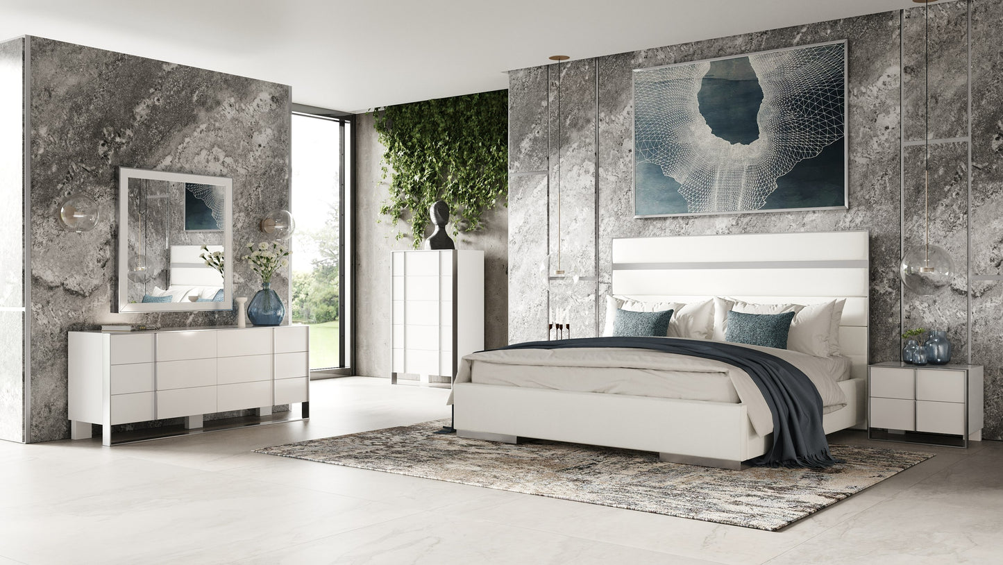 Modrest Cartier Modern White Stainless Steel Dresser