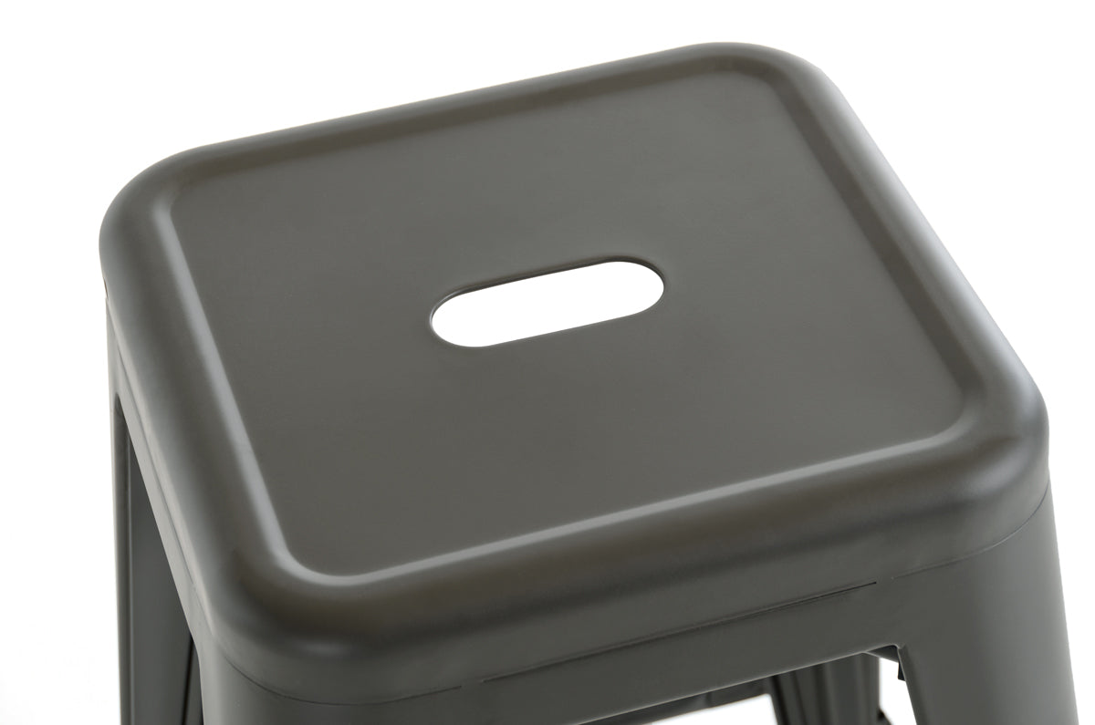 Dink Modern Grey Metal Bar Stool (Set of 4)