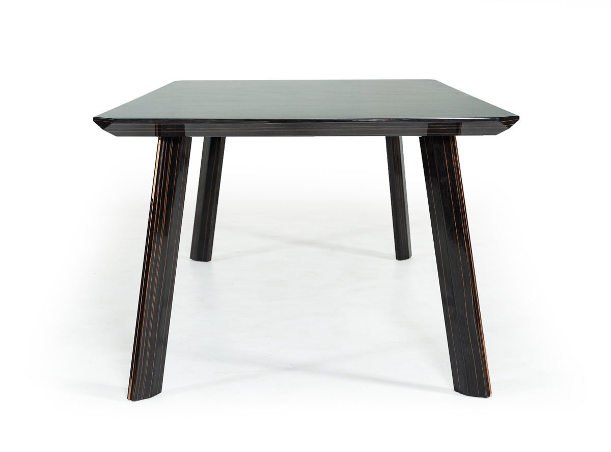 Modrest Chadwick Modern Ebony and Rosegold Dining Table